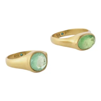Roxanne Assoulin Brass Glass Cubic Zirconia Rings Women's Gold