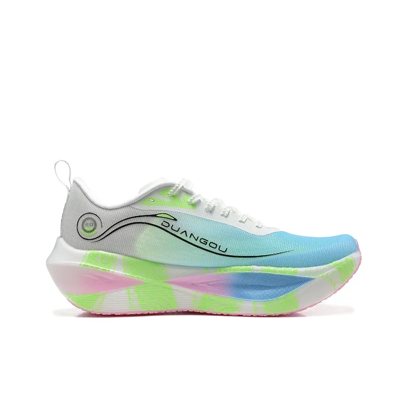 DUANGOU Cushioned Slip-Resistant Low-Top Marathon Running Shoes Unisex Blue Chart Red Luck Snake Year Edition-4