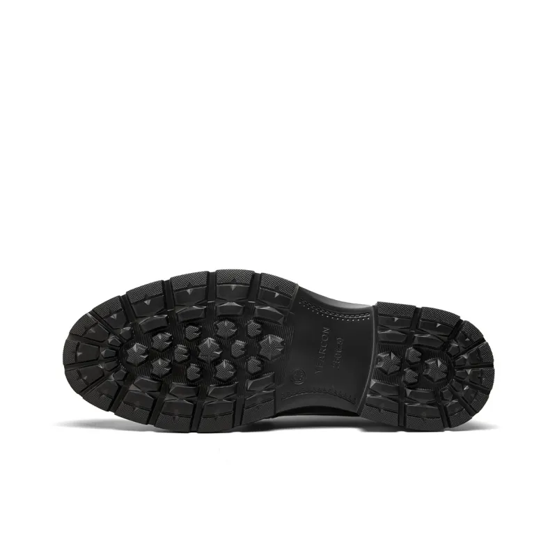 YEARCON Dress Shoes Men Low Top Coffee-7