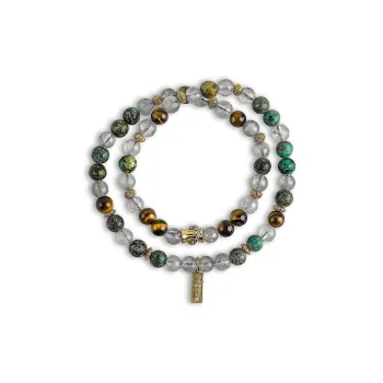 Cuud Tiger's Eye Stone Bracelets Men's