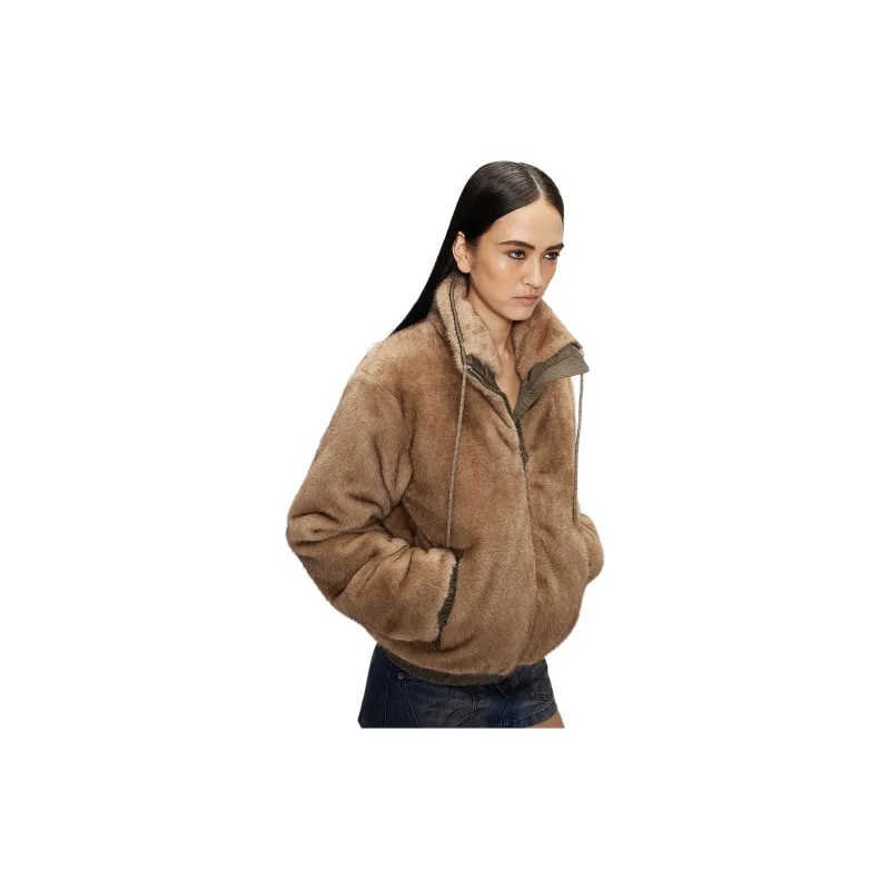 Miss Sixty Down Jacket Women's Khaki-4
