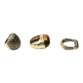 ZARA Metal Rings Women's Antique Gold