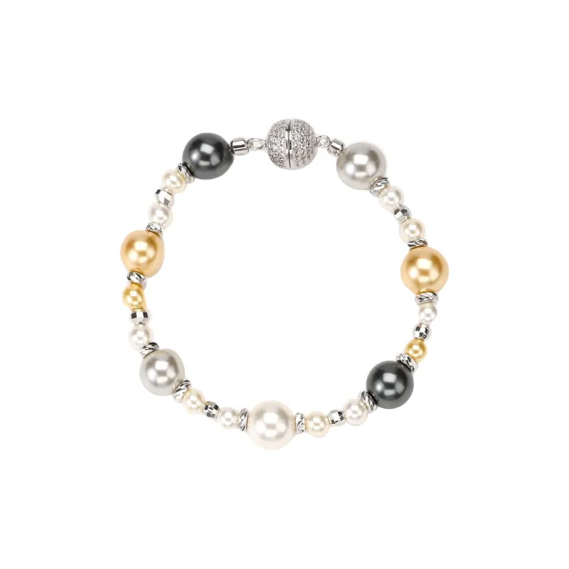Vegetarian Faux Pearl Copper Bracelets Women's-1