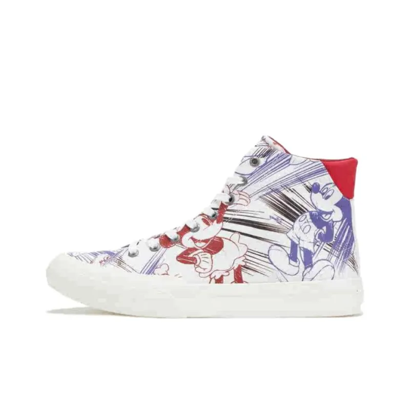 Tommy Hilfiger Hand-Drawn Graffiti High-Top Stylish Skateboarding Shoes Men's Multicolor-0