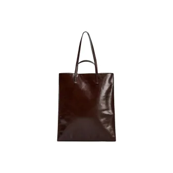 ZARA Cow Leather Tote Bag Shopping Bag Shoulder Bag Handbag Women's Brown