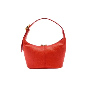 COCCINELLE Grained Leather Handbag Mini Women's Orange Red