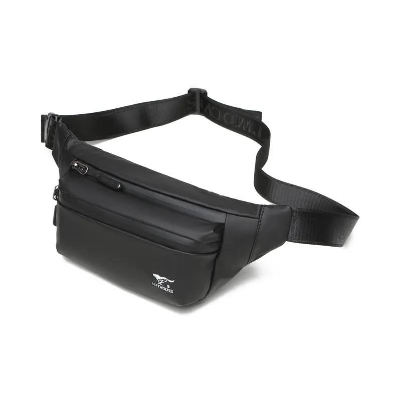 SEPTWOLVES Fabric Fanny Pack Men's Black-0