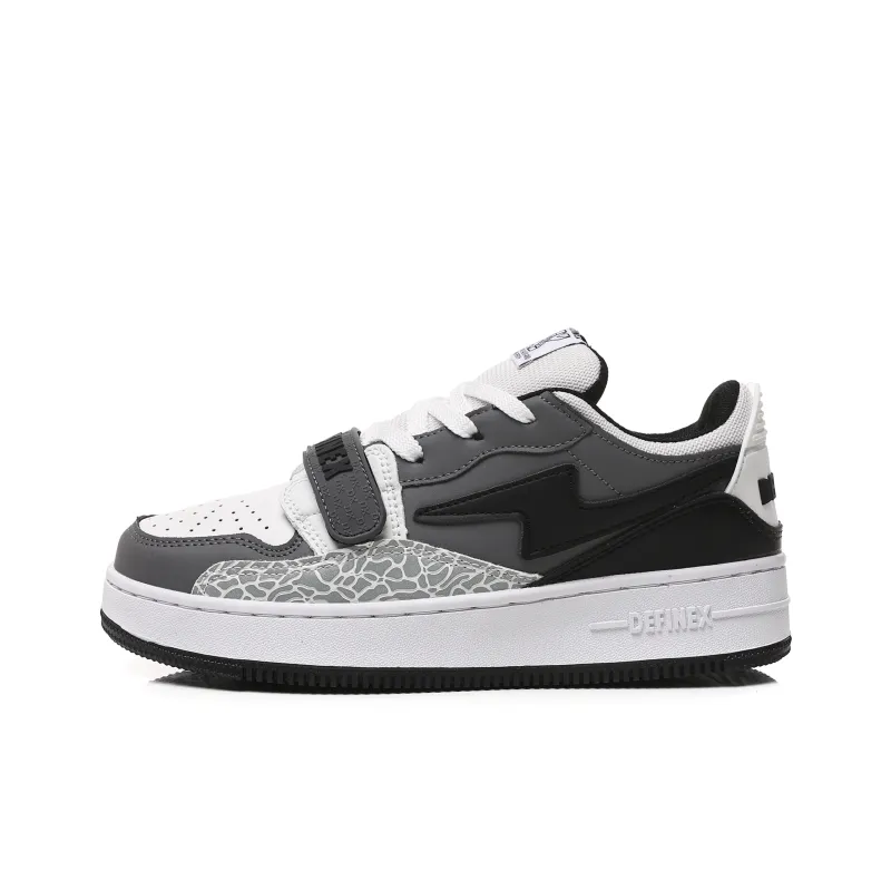 DEFINEX Low-Top Skateboard Shoes Unisex White-15