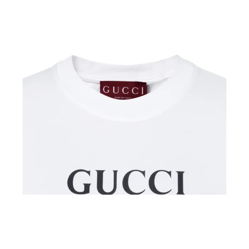 GUCCI Logo Printed Crewneck T-Shirt-5