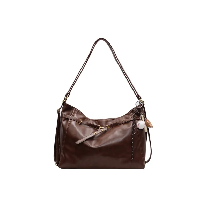 Yalu PU Shoulder Bag Women's Black/Coffee/Light Brown/Dark Brown-1