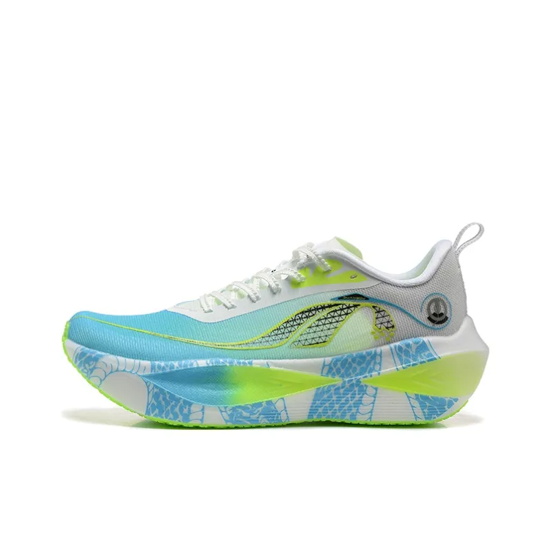 DUANGOU Cushioning Wear-Resistant Low-Top Marathon Running Shoes Unisex Teal Snake Year Edition-3
