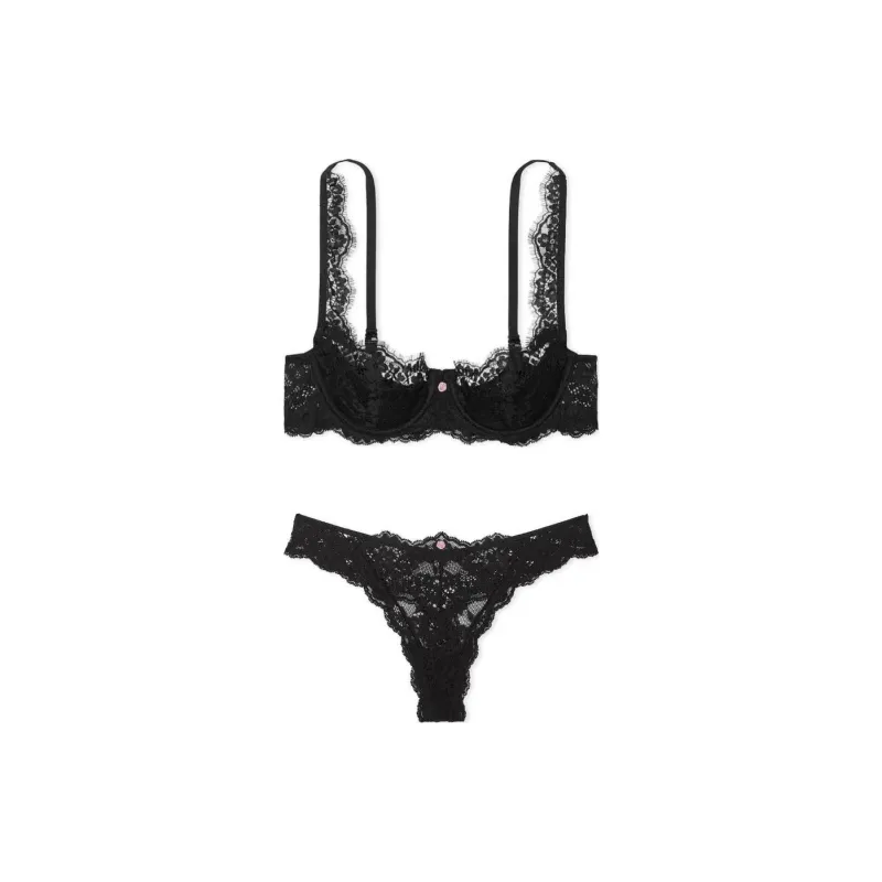 Victoria's Secret Underwear Set Women's Black-0
