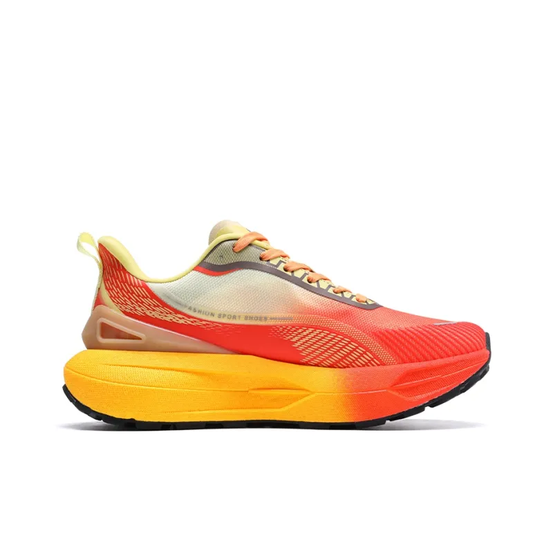 Meiretu Slip Resistant, Abrasion Resistant, Lightweight Low Top Casual Sprint Running Shoes Men's Orange Red-1