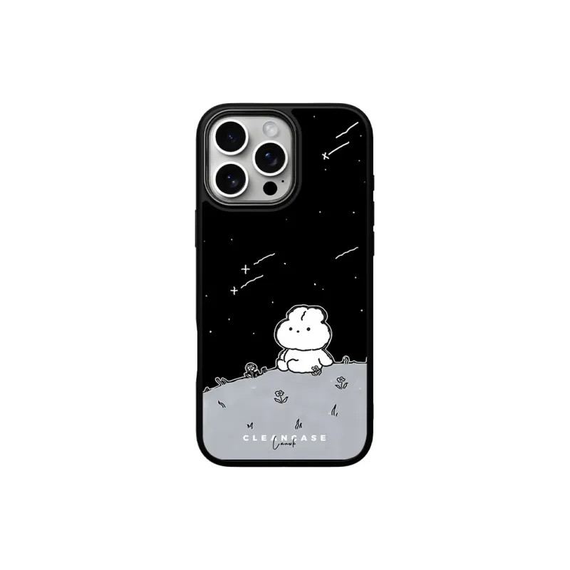 LANWK Glass Material Gazing At The Starry Sky Magnetic Phone Case Compatible With Apple IPhone 14/15/16/Pro/Pro Max-6