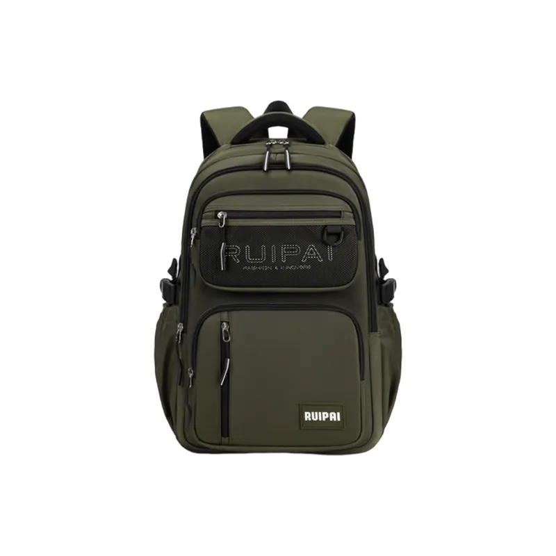 RUIPAI Fabric Backpack Unisex Purple Gray/Black/Ecru/Army Green-8