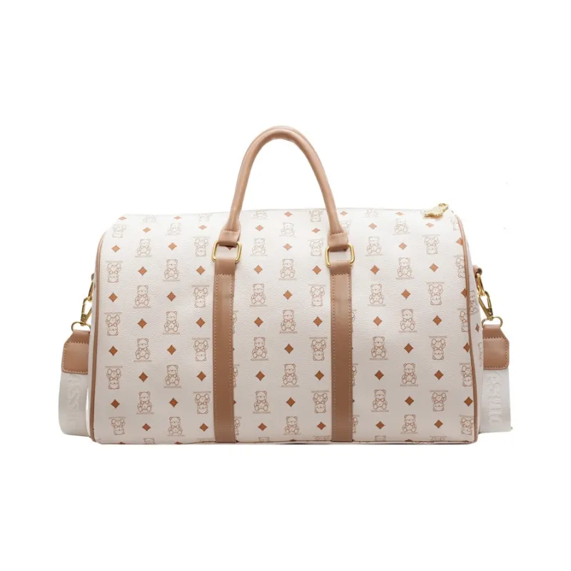 Meow In The Grass PU Travel Bag Unisex Multicolor-0