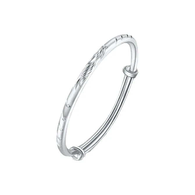 FUSSEM S999 Fine Silver Bangles Unisex-0