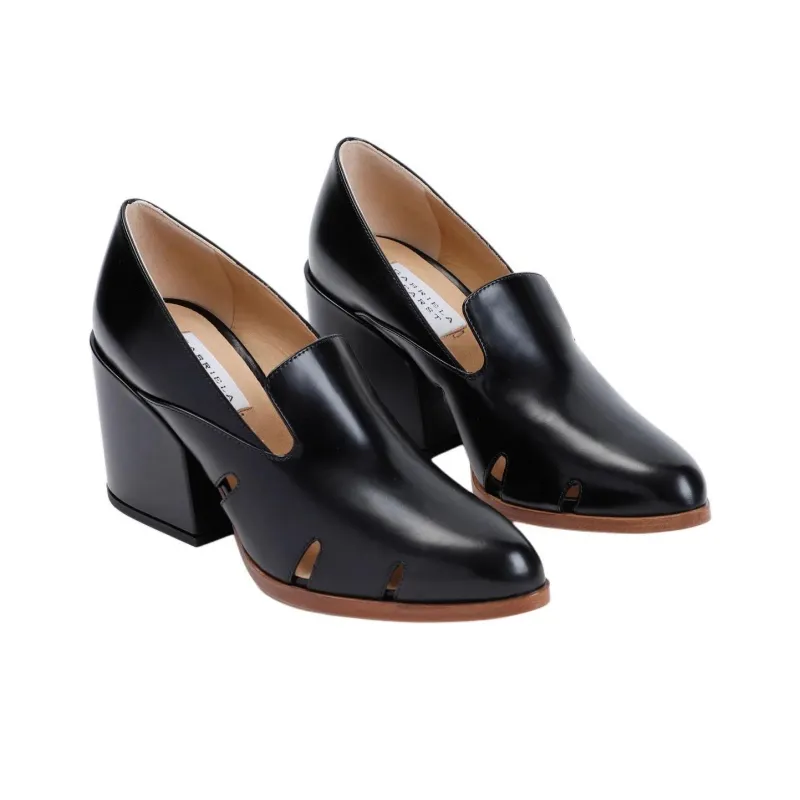 GABRIELA HEARST Eliza Chunky Heel High Heels 7.5cm Women's Black-2