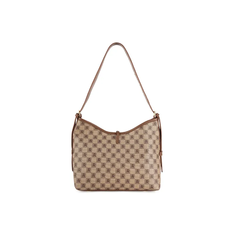 Vigno Synthetic Leather One Shoulder Handbag Regular Women's Coffee/Khaki-20