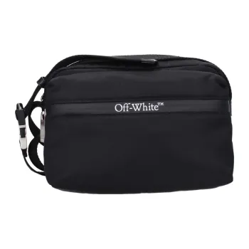 OFF WHITE Polyamide Shoulder Bag, Crossbody Bag Medium Size Men's Black