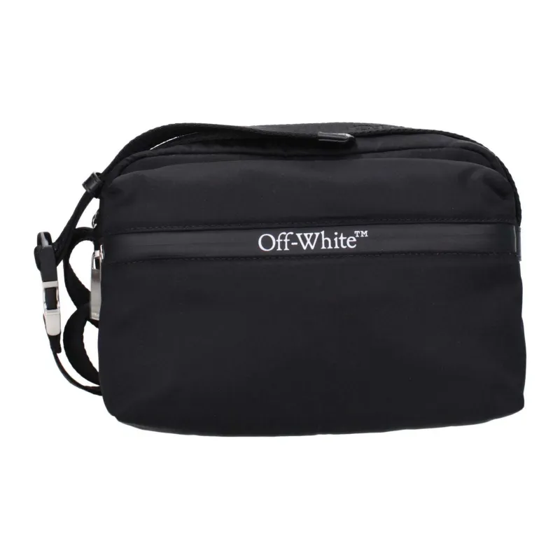 OFF WHITE Polyamide Shoulder Bag, Crossbody Bag Medium Size Men's Black-0