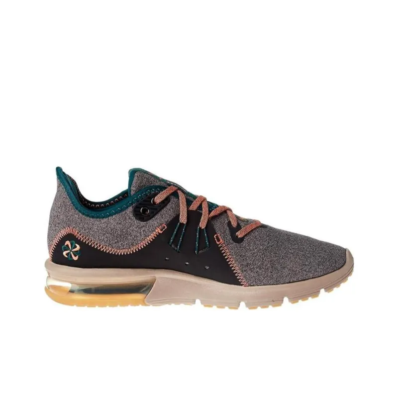 Nike Air Max Sequent Anti Slip Wear Resistant Low Top Casual Running Shoes Women's Gray Pink-1