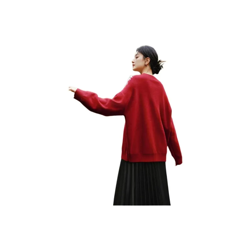 Inman Sweaters Women's Red-2
