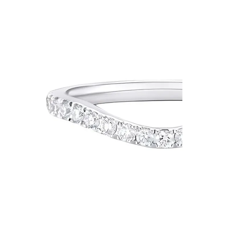 De Beers Platinum Db Classic Diamond Half Eternity Band Ring-1