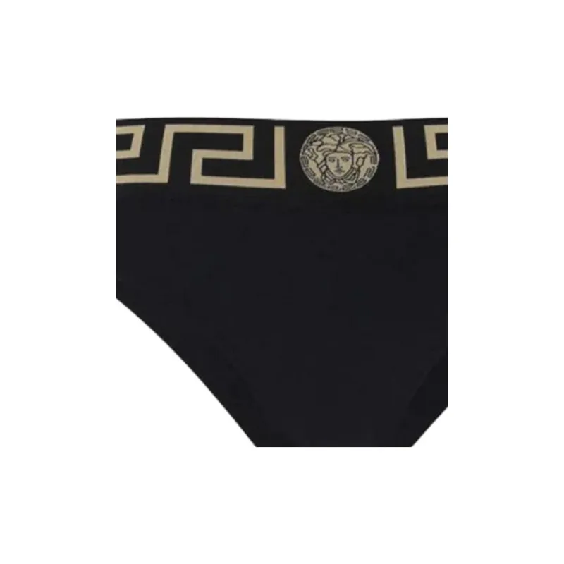 VERSACE Greca Printed Waistband Bikini Bottoms-4
