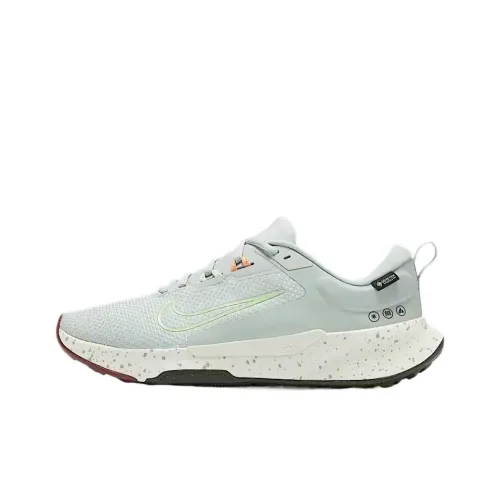 nike Flyknit Juniper Trail 2 Shock volt And Waterproof Low Top Running Shoes Men's Light Gray Green