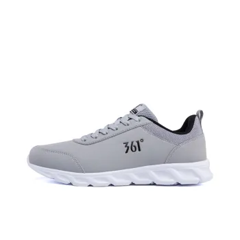 361° Cushioning Anti-Slip And Wear-Resistant Low-Top Running Shoes Men's Gray White