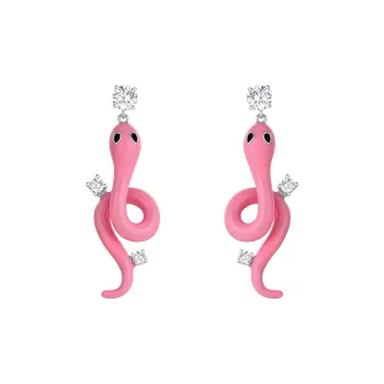 ERYU Alloy Stud Earrings Women's Pink