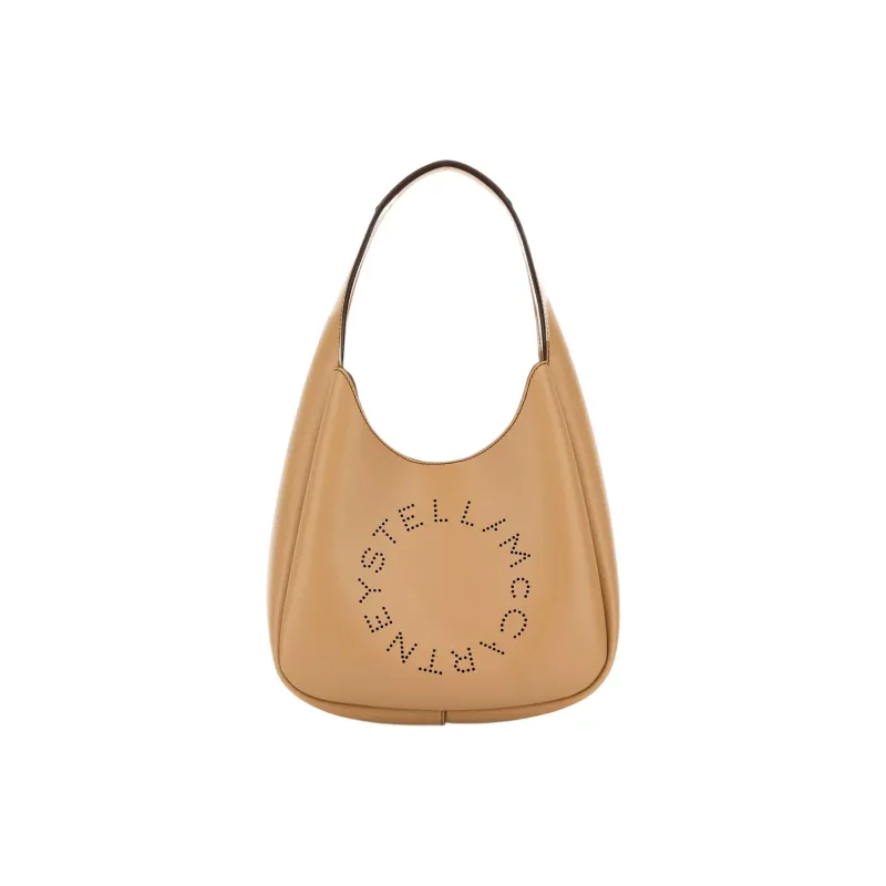Stella McCartney PU Polyurethane Hobo Bag Handbag Shoulder Bag Small Size Women's Brown-0