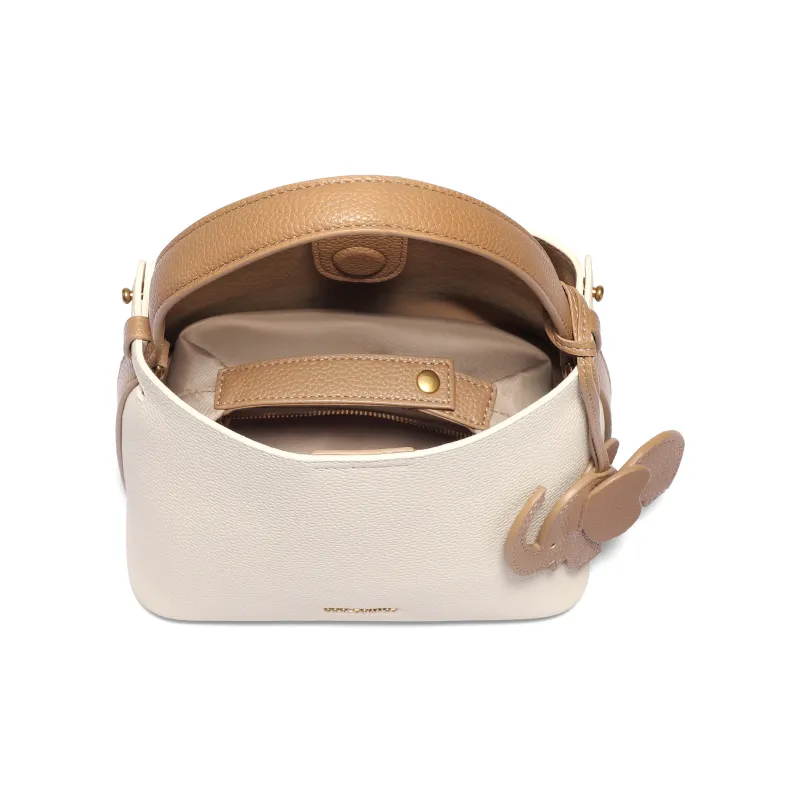 BELLE Cow Leather Bucket Bag, One Shoulder Handbag Medium Size Women's Multicolor-2