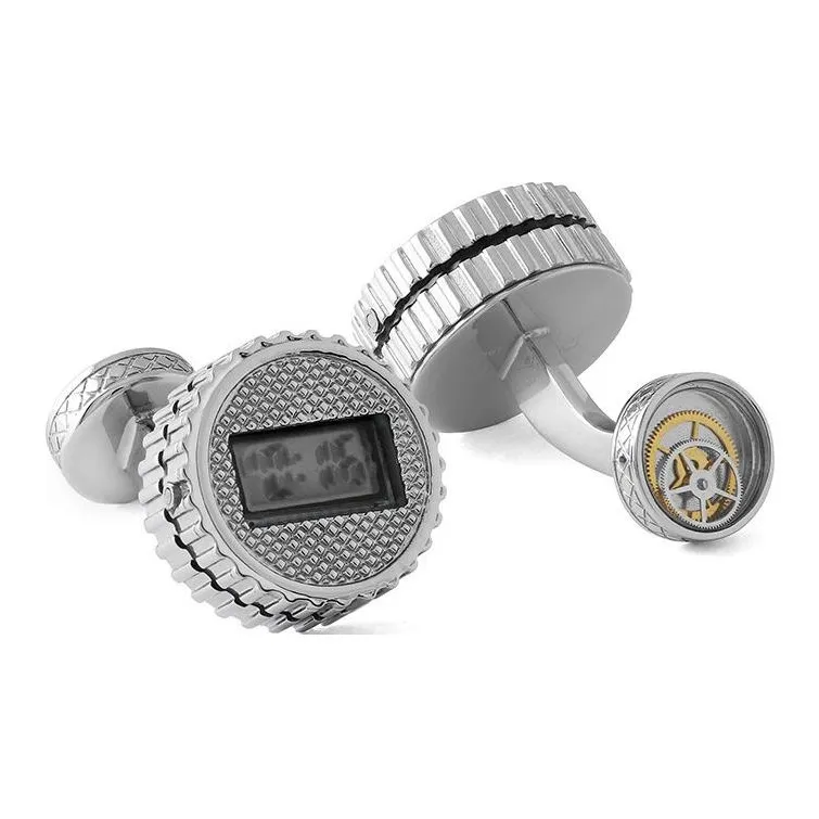 TATEOSSIAN Steel Cufflinks Men's Silver-1