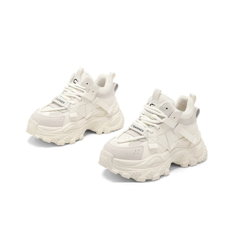 C°BANNER Wear-Resistant Mid-Top Chunky Sneakers Women's-12