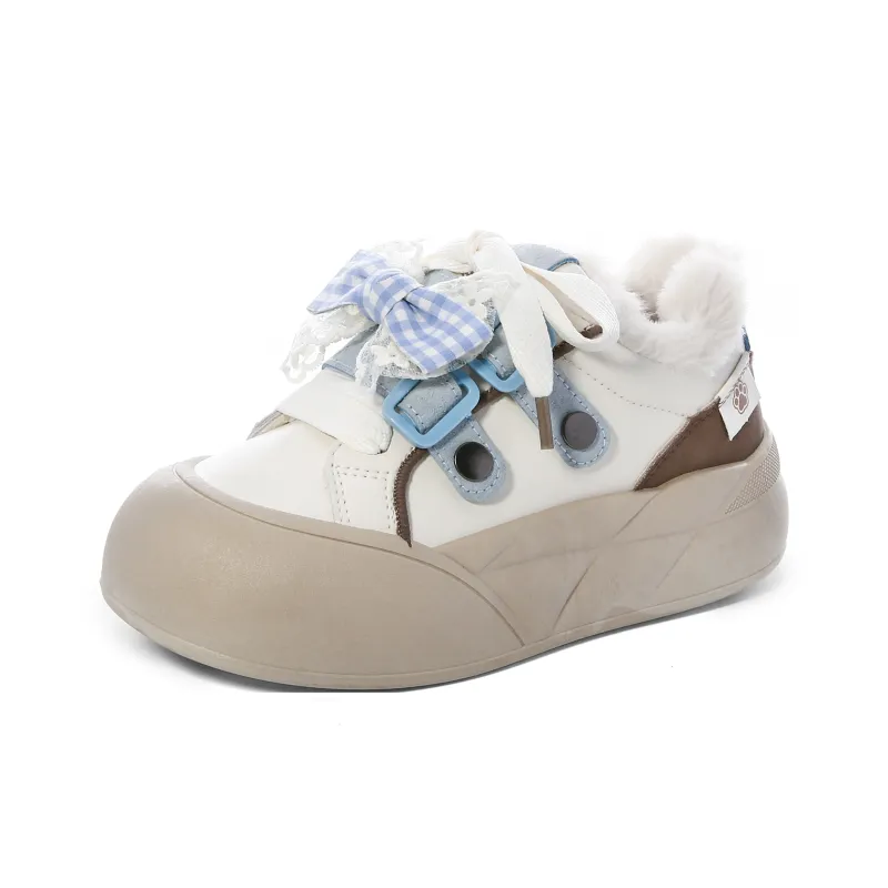 Lovely You Warm Wear-Resistant Lightweight Low-Top Skateboard Shoes Women's-19