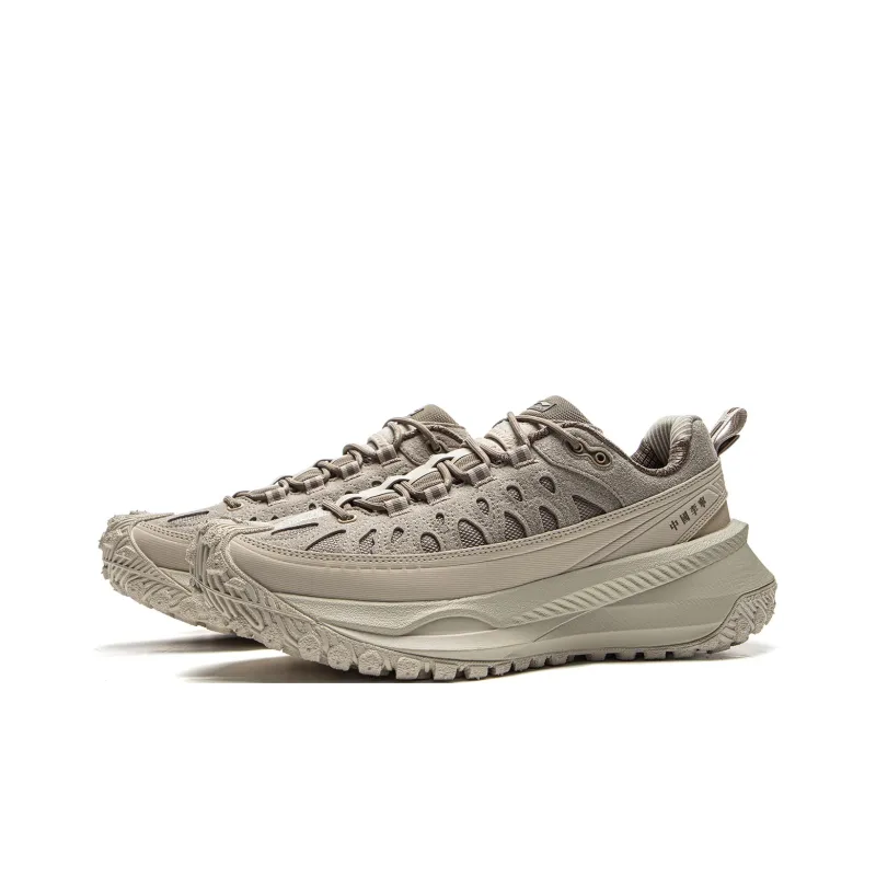 MEDM x LiNing Travel Hero CRC Anti Slip And Wear Resistant Coverage Low Top Casual Shoes Unisex Khaki-2