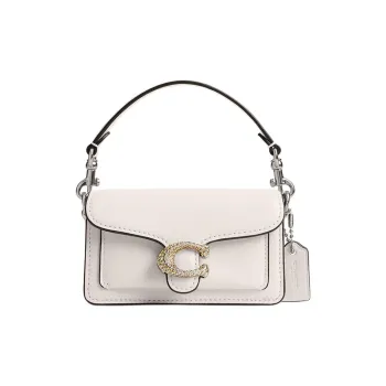 COACH Tabby Calfskin Shoulder Bag, Crossbody Bag, Handbag Mini Women's Chalk White