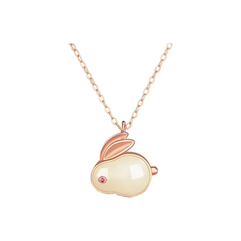 Royal Heaven's Choice Hetian Jade Necklaces Pale Greenish White Jade Unisex-4