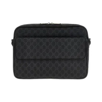 GUCCI Polyurethane Shoulder Bag Men's Black