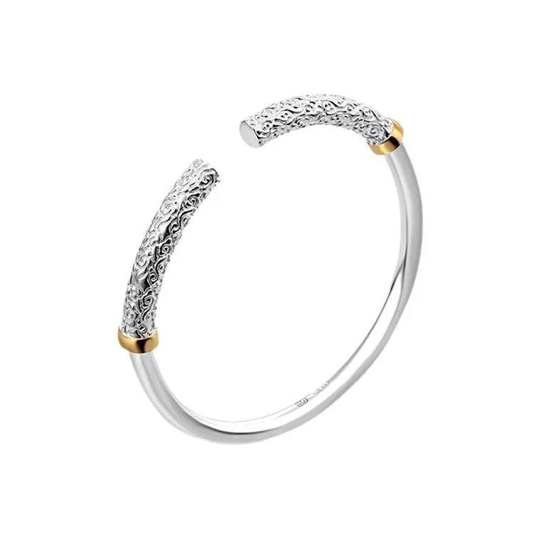 SHARK BABY S999 Fine Silver Bangles Unisex-0