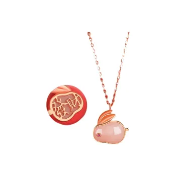 Royal Heaven's Choice Hetian Jade Necklaces Pale Greenish White Jade Unisex
