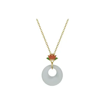 Royal Heaven's Choice Hetian Jade Necklaces Pale Greenish White Jade Unisex