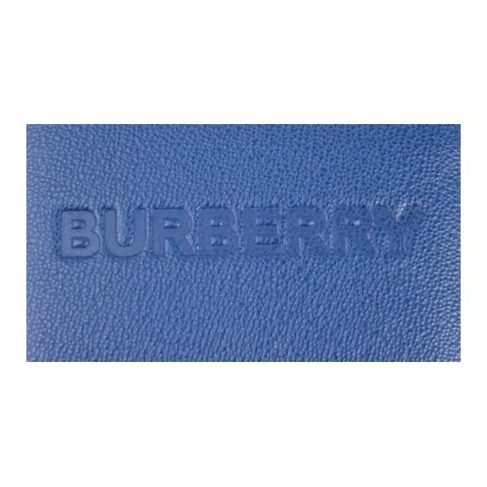 Burberry Leather Wallet Men's Blue-3