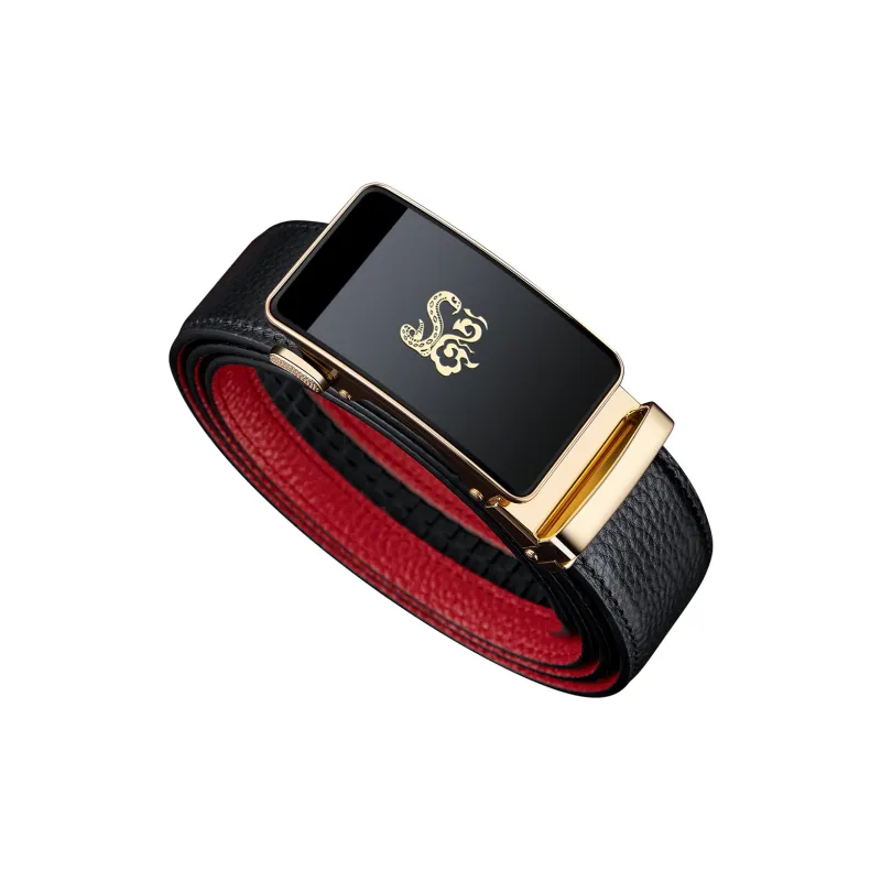 WilliamPOLO Cow Leather Leather Belts Men's 3.5cm Width-8