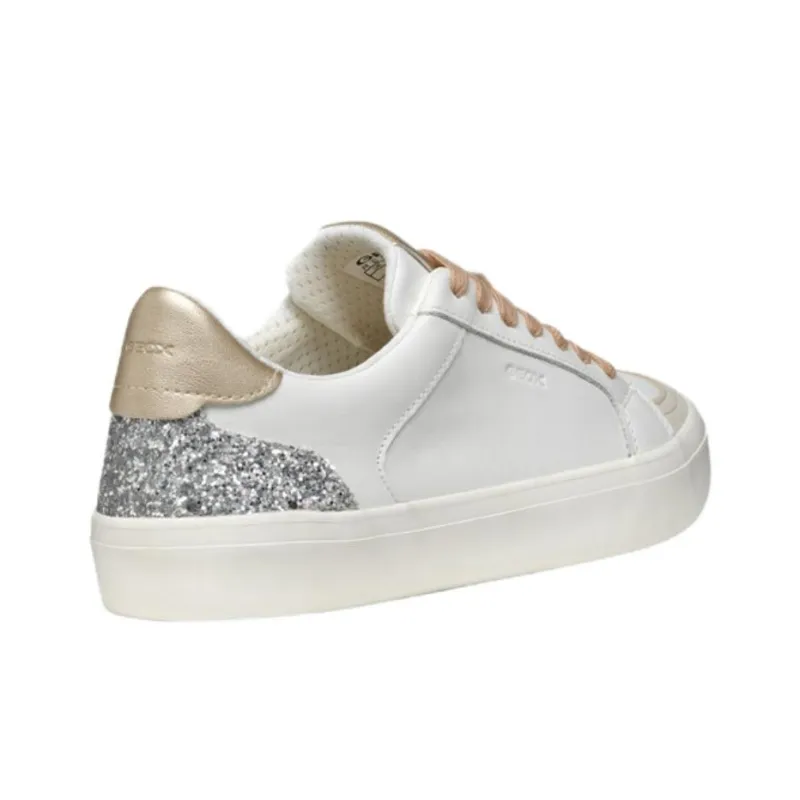 GEOX Emmeleny Wear-Resistant Low-Top Skateboard Shoes Women's White-4