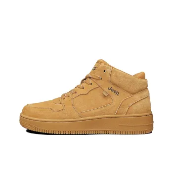 Jeep Air Force One Anti Slip And Wear Resistant Height Increasing Mid Top Skateboard Shoes Unisex