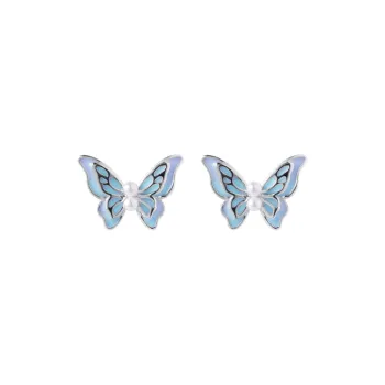 JITAIXIANG Enamel Stud Earrings Women's