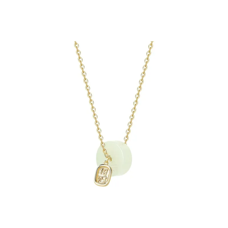 Royal Heaven's Choice Hetian Jade Necklaces Pale Greenish White Jade Unisex-3